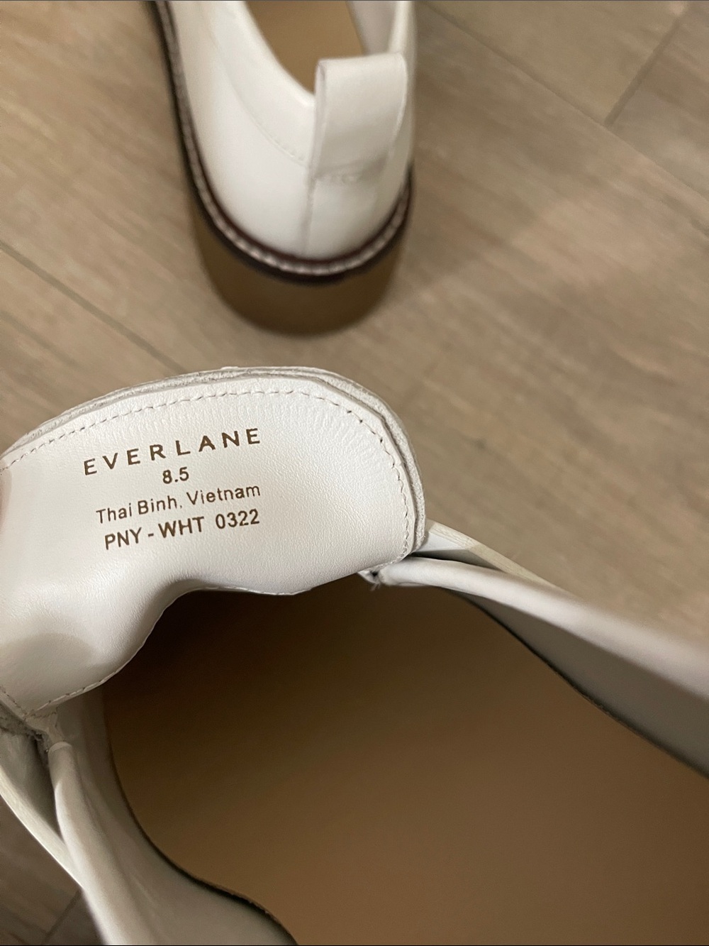 Everlane White Leather Platform Loafers - Picture 4 of 5